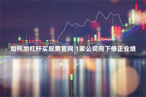如何加杠杆买股票官网 1家公司向下修正业绩