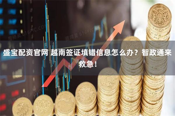 盛宝配资官网 越南签证填错信息怎么办？智政通来救急！